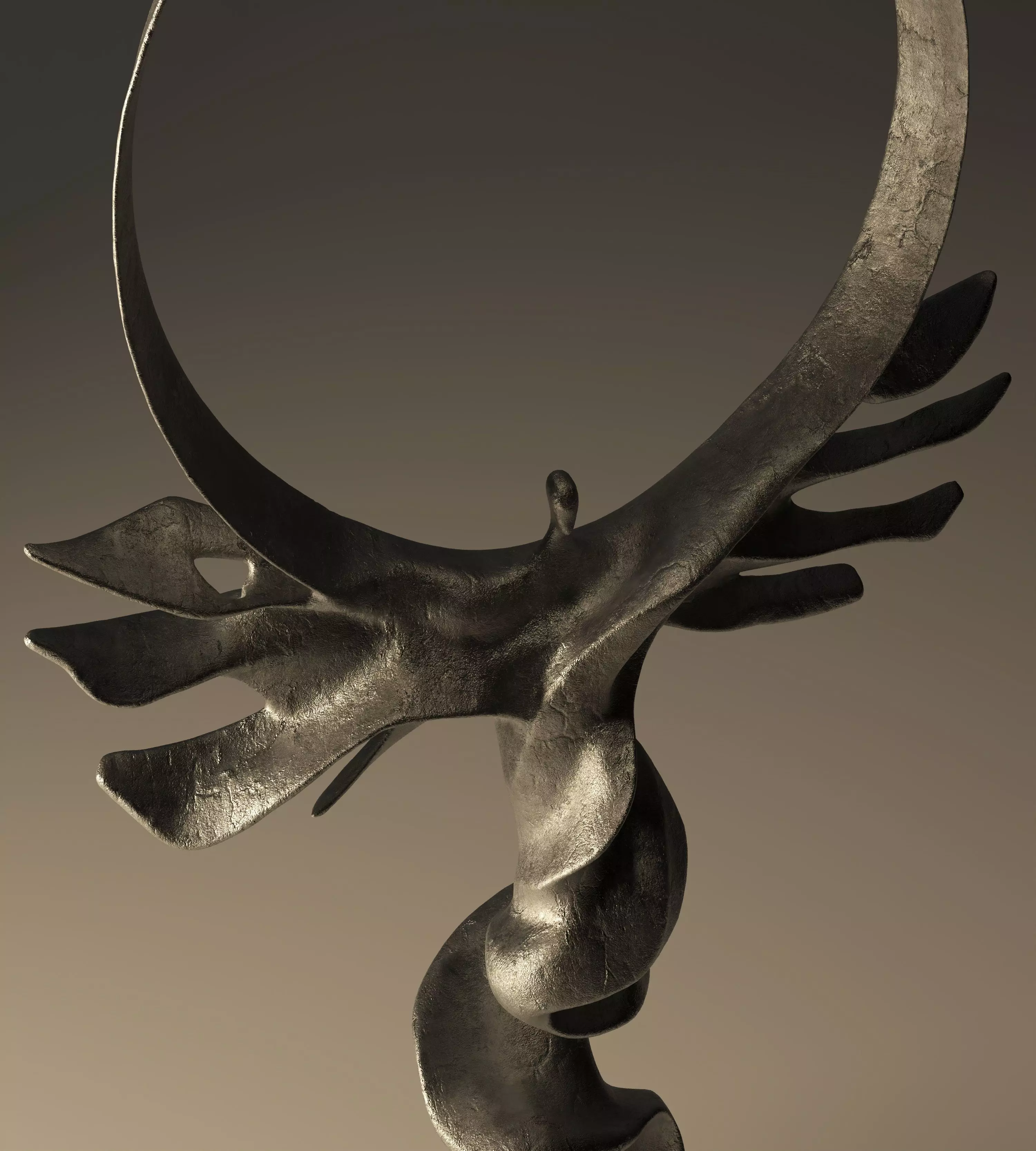 Abstract Human Ascension Sculpture 3D model_5