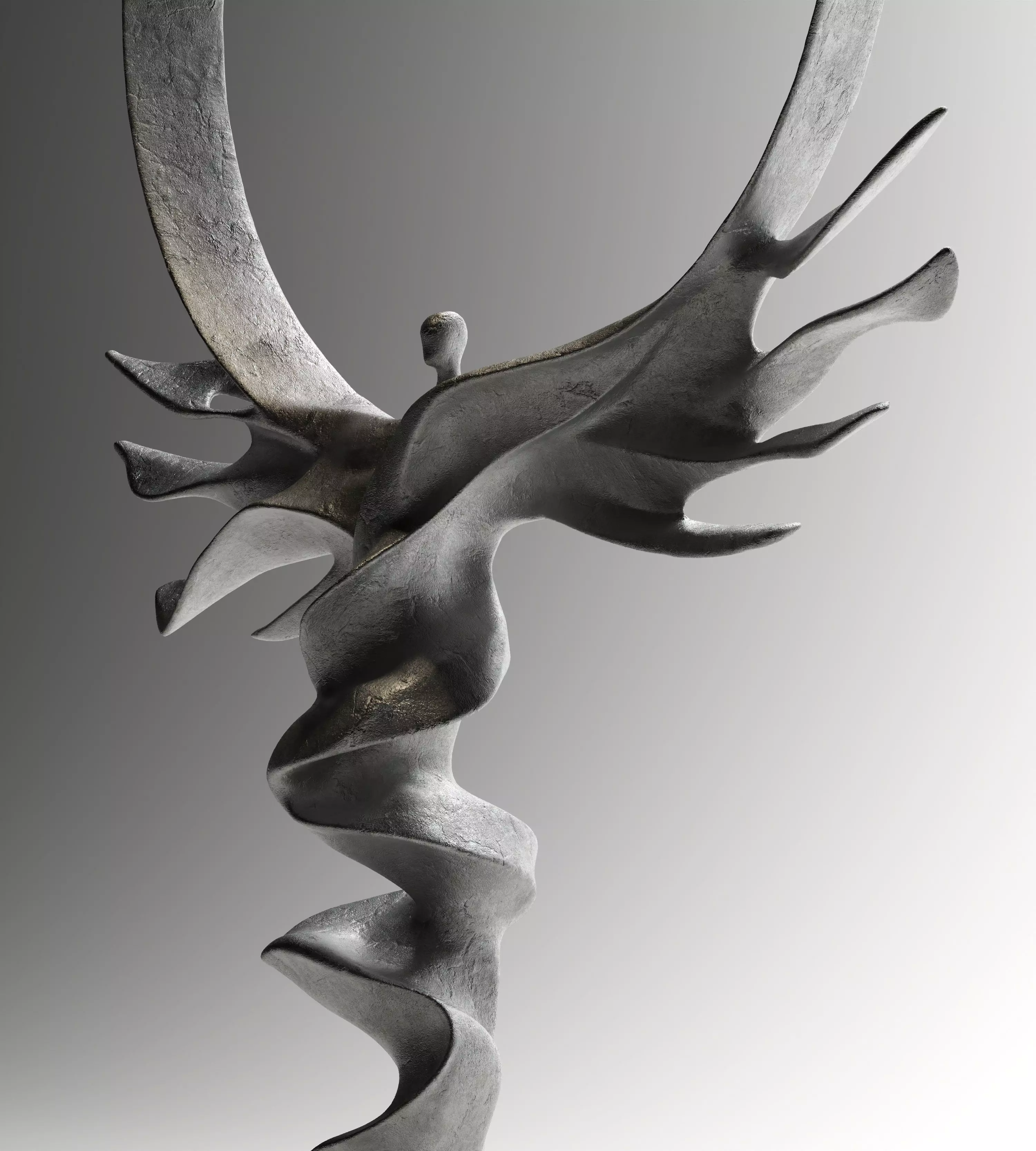 Abstract Human Ascension Sculpture 3D model_3