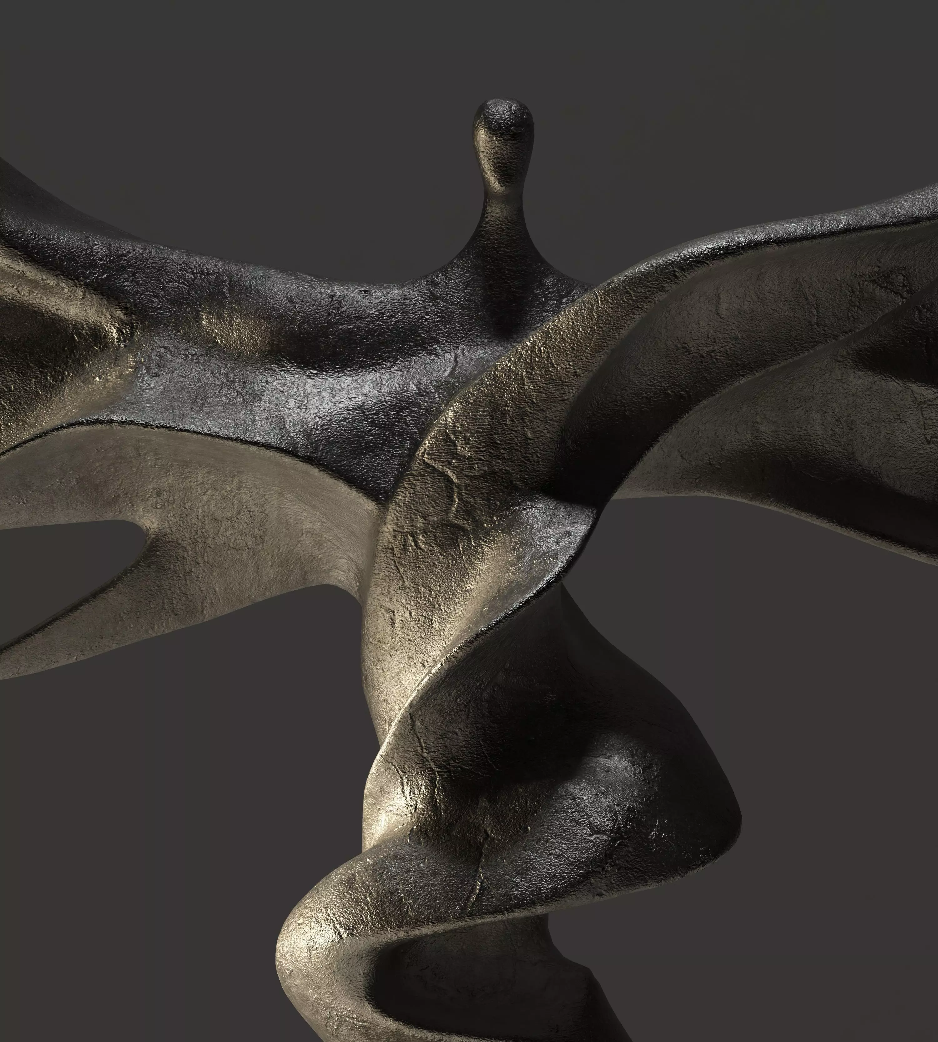 Abstract Human Ascension Sculpture 3D model_6