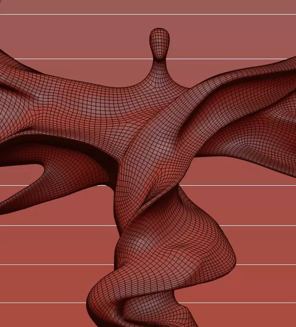 Abstract Human Ascension Sculpture 3D model_12
