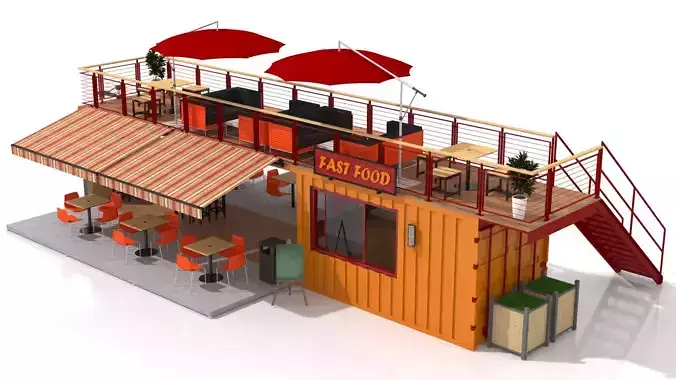 Shipping Container Fast Food