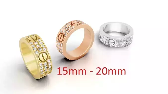 LOVE Ring Classic 15mm-20mm