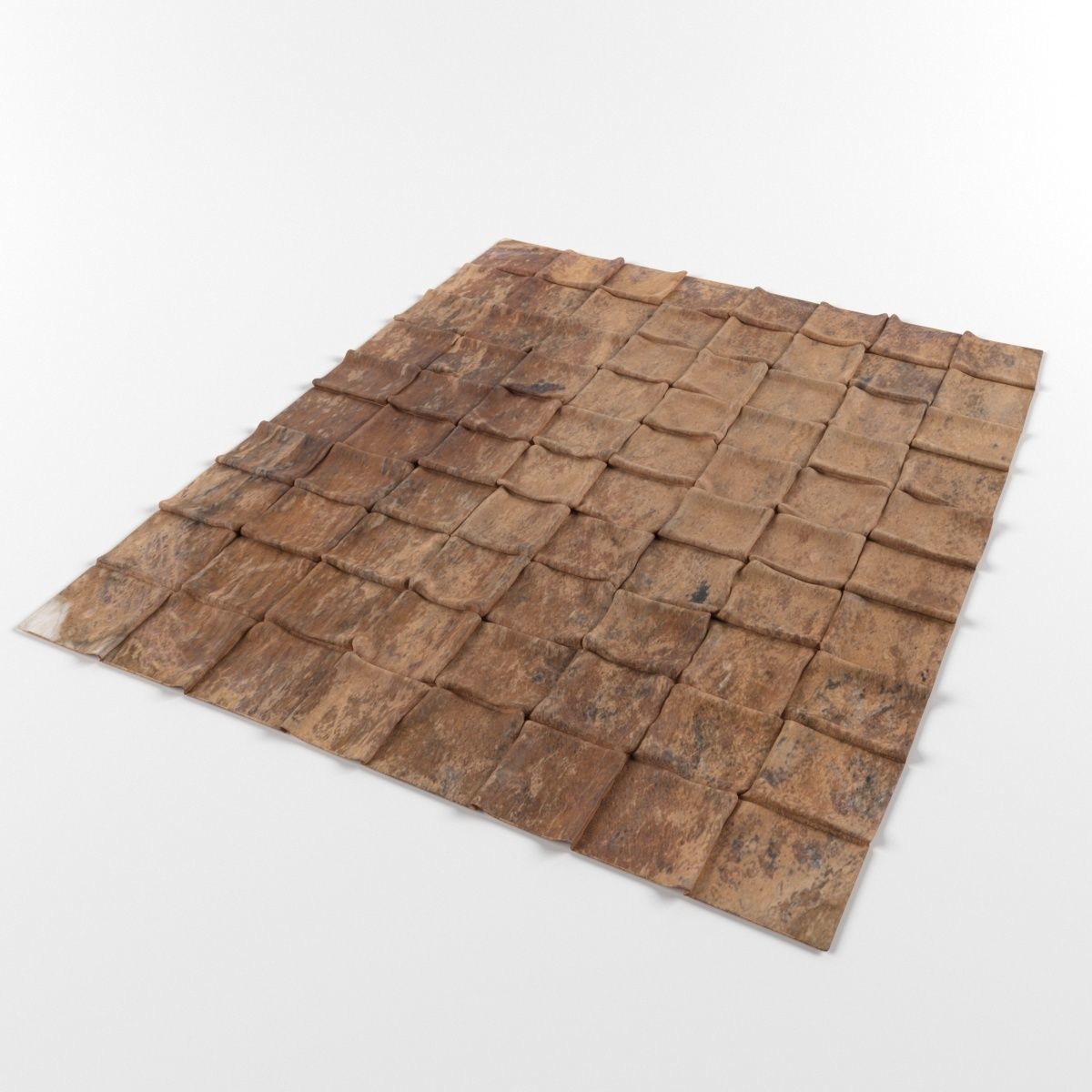 Patchwork leather rug 3D model_1