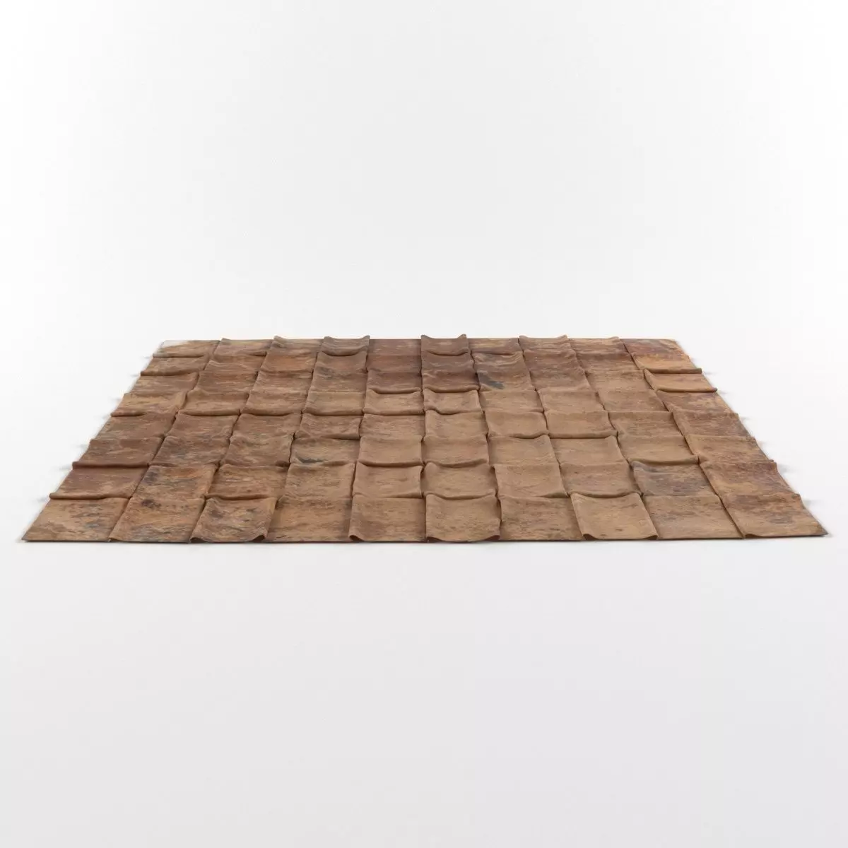 Patchwork leather rug 3D model_0