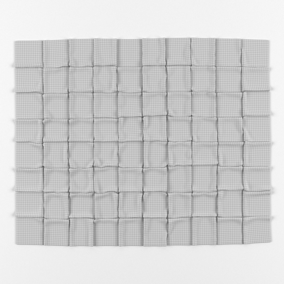 Patchwork leather rug 3D model_4