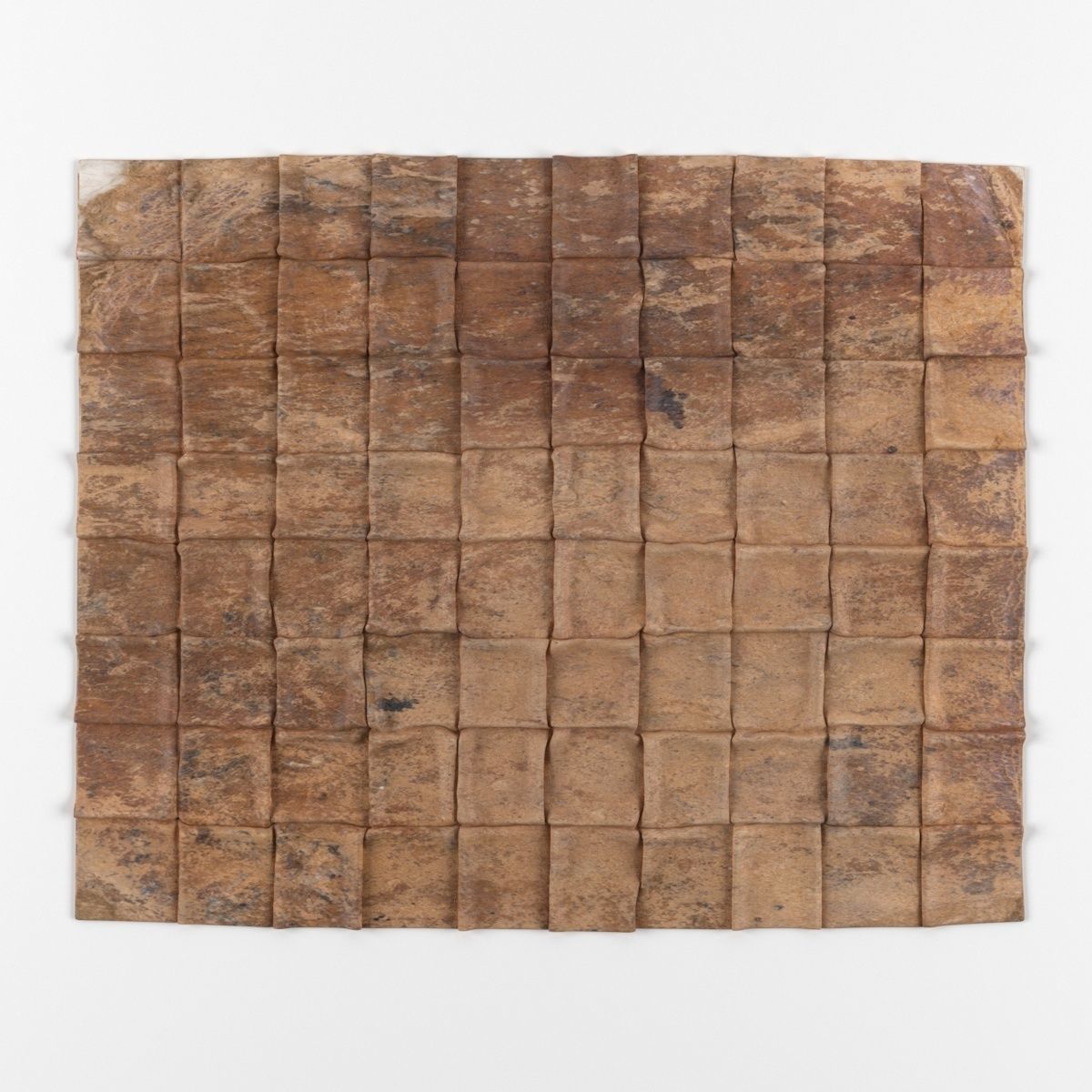 Patchwork leather rug 3D model_3