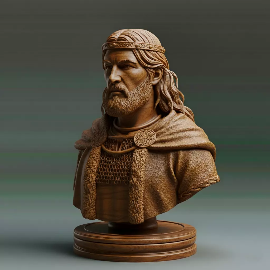 Medieval Irish King Chess Piece 3D print model_0