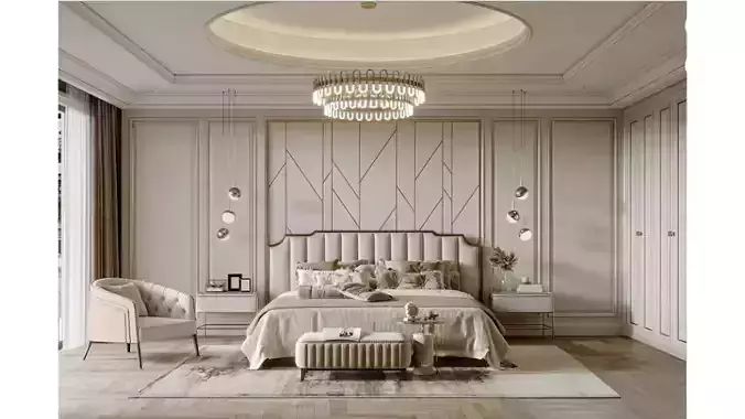 French style light luxury bedroom