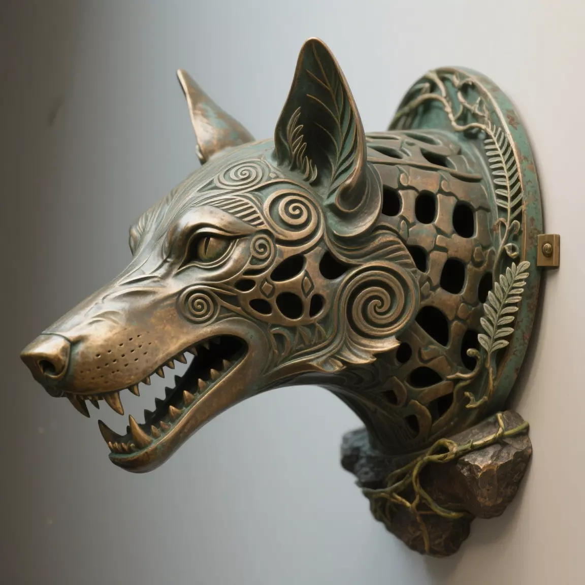 wolf sculpture 3D print model