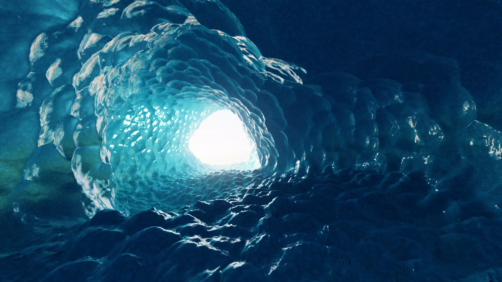 -Frozen Cave- Low-poly 3D model_1