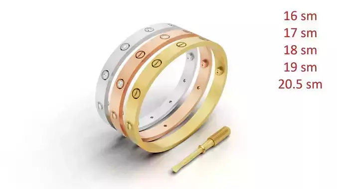 LOVE Bracelet Classic Model 16sm 17sm 18sm 19sm 20sm