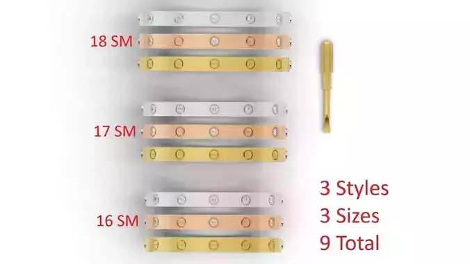 LOVE Bracelet Classic Model 16sm 17sm 18sm