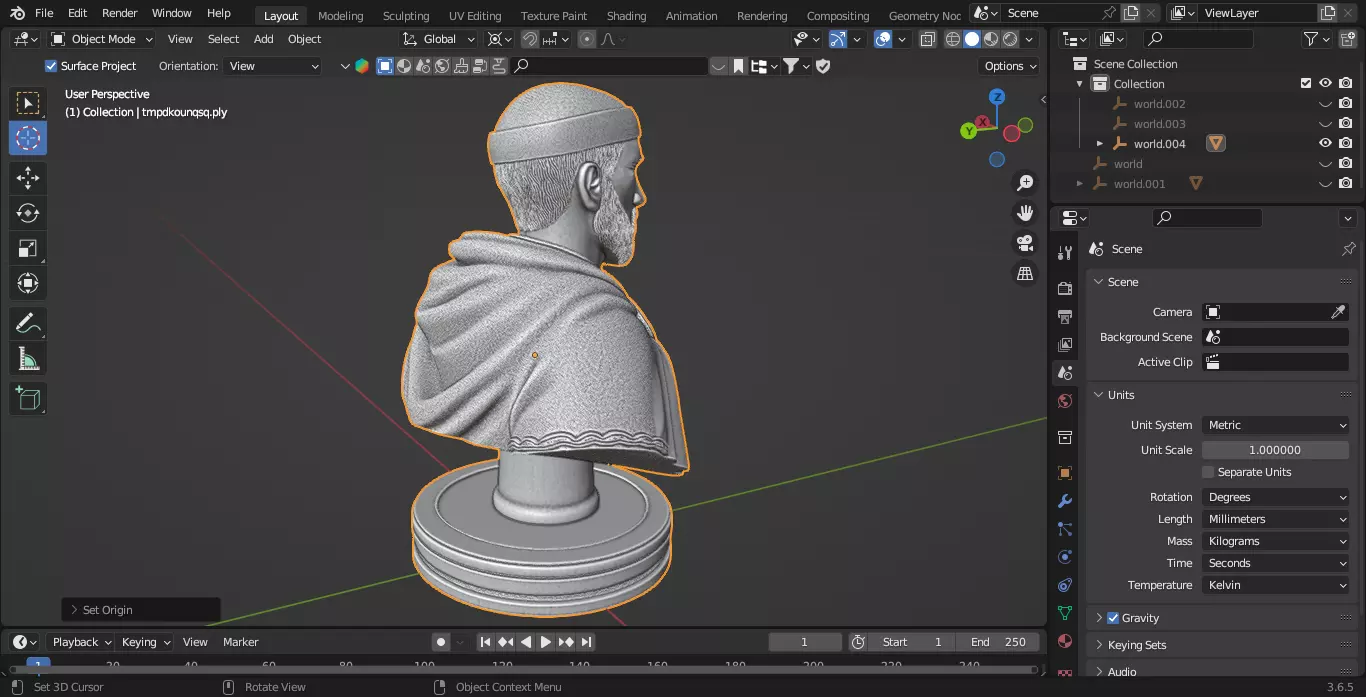 Medieval Irish Bishop Chess Piece 3D print model_6