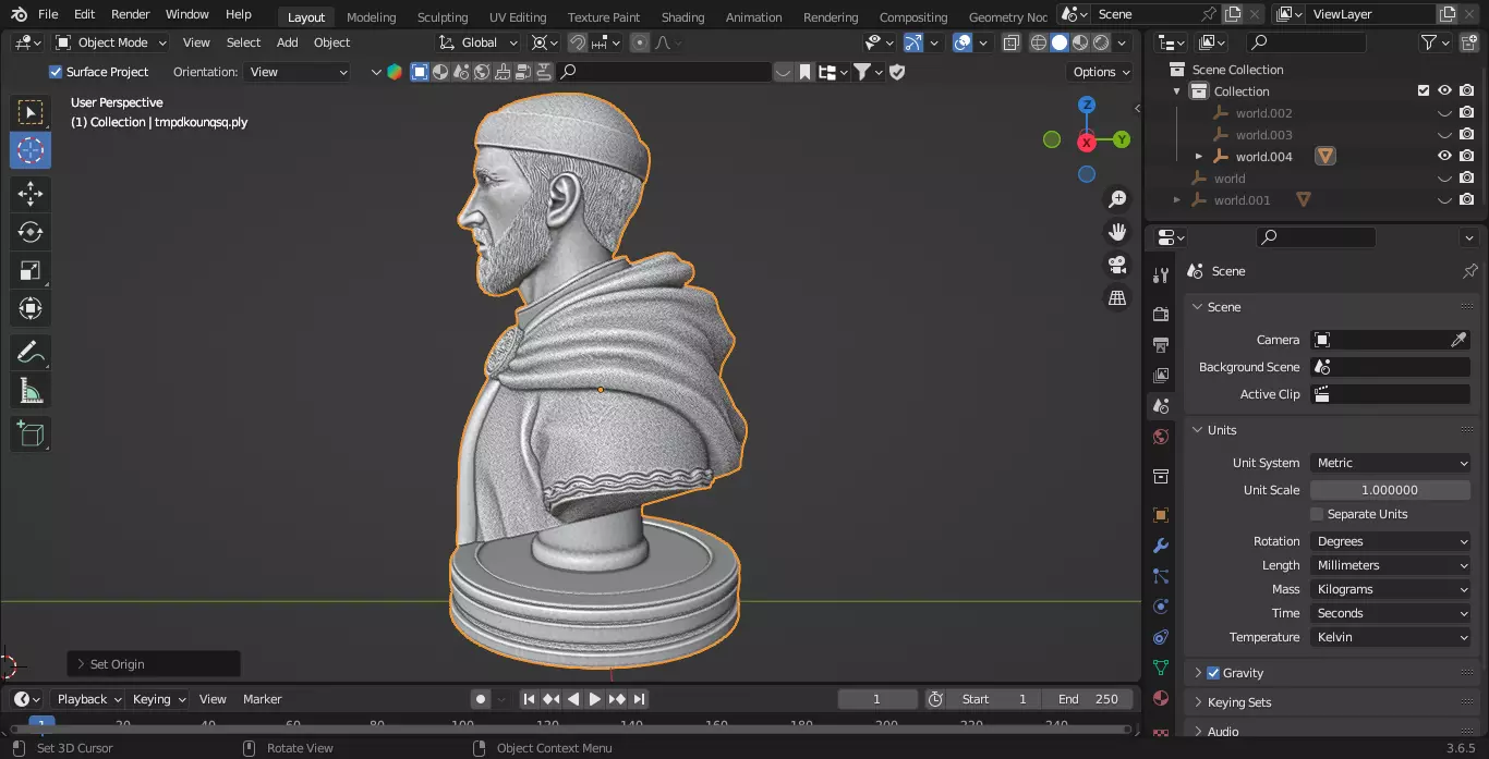 Medieval Irish Bishop Chess Piece 3D print model_4
