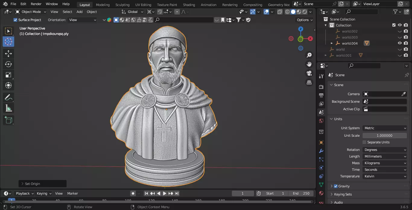 Medieval Irish Bishop Chess Piece 3D print model_2