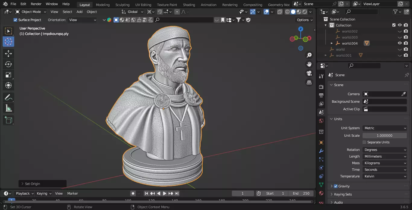 Medieval Irish Bishop Chess Piece 3D print model_3