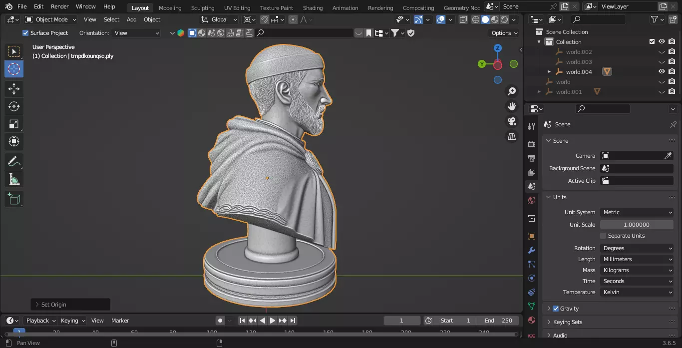 Medieval Irish Bishop Chess Piece 3D print model_5
