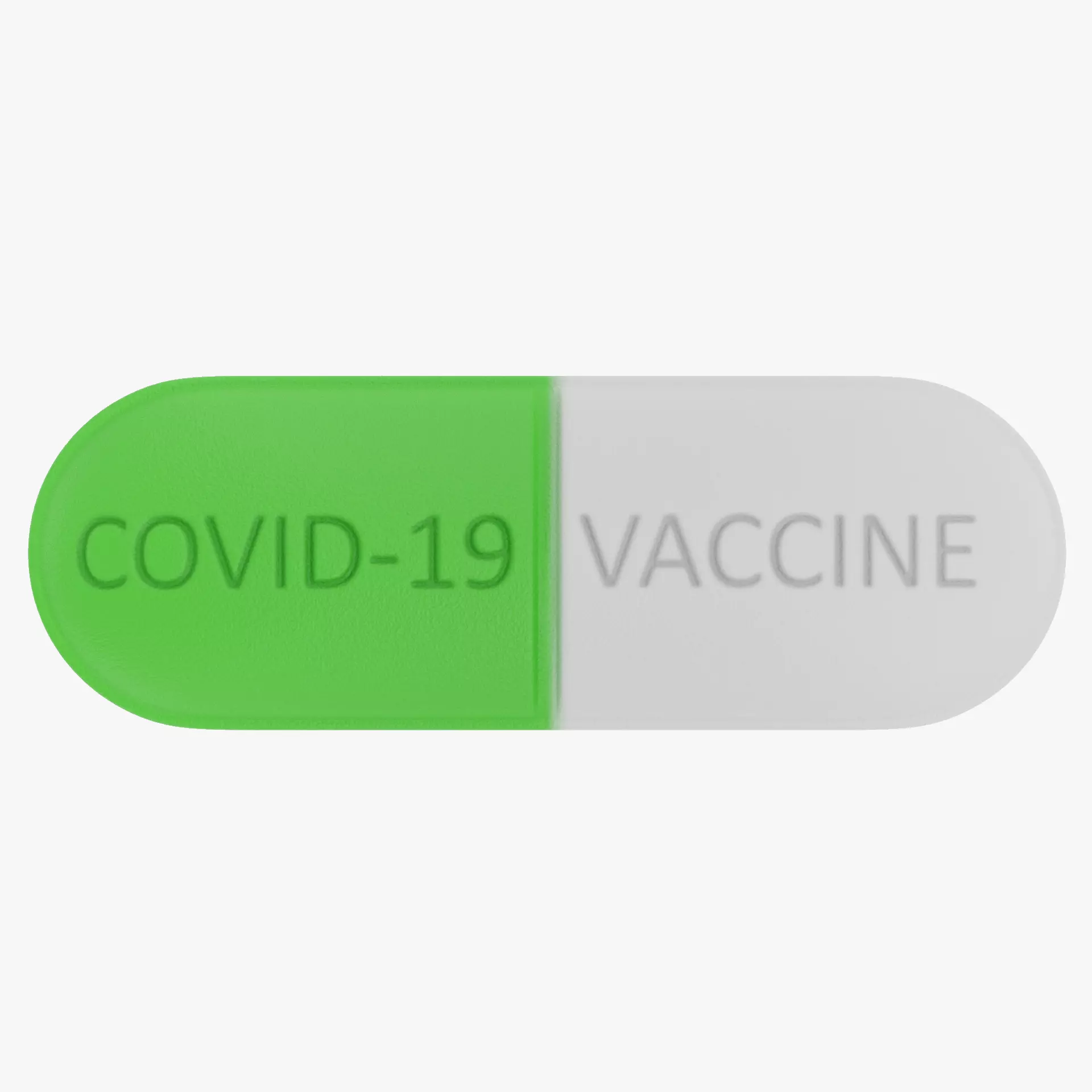 Pandemic Vaccine Concept Pill V2 - Medical Caplet Tablet 3D model