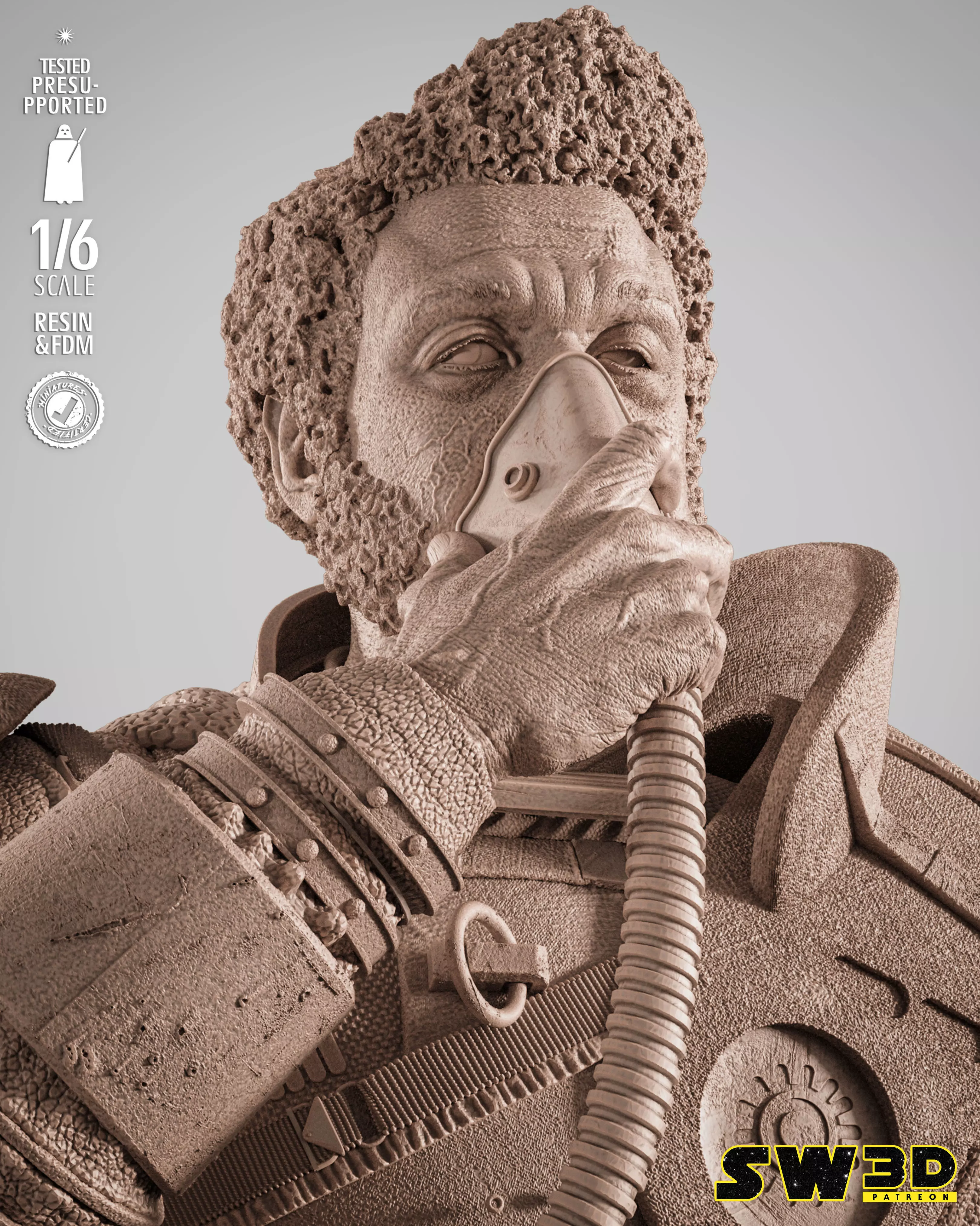 STAR WARS Saw Gerrera Sculpture 3D print model_32