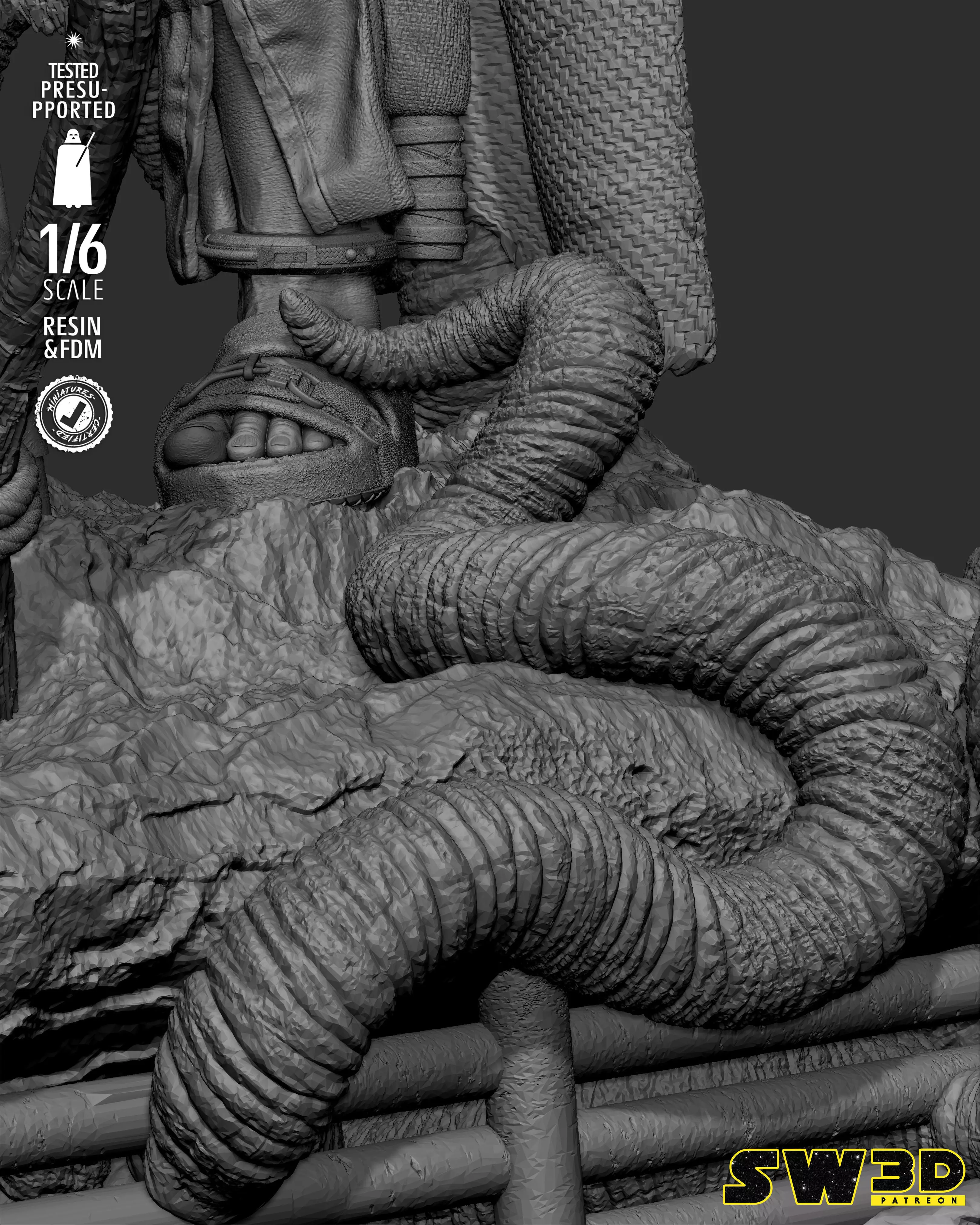 STAR WARS Saw Gerrera Sculpture 3D print model_18