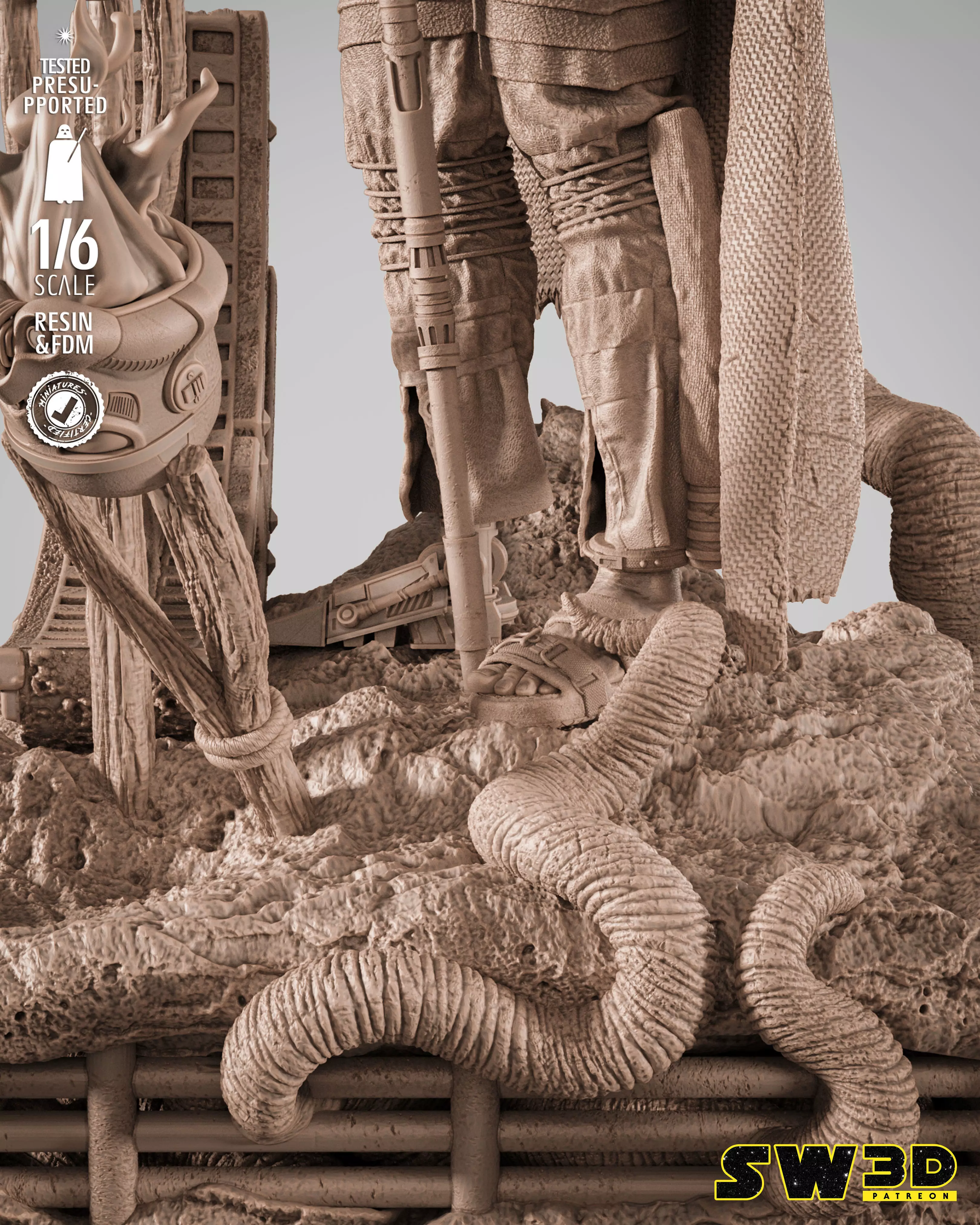 STAR WARS Saw Gerrera Sculpture 3D print model_22