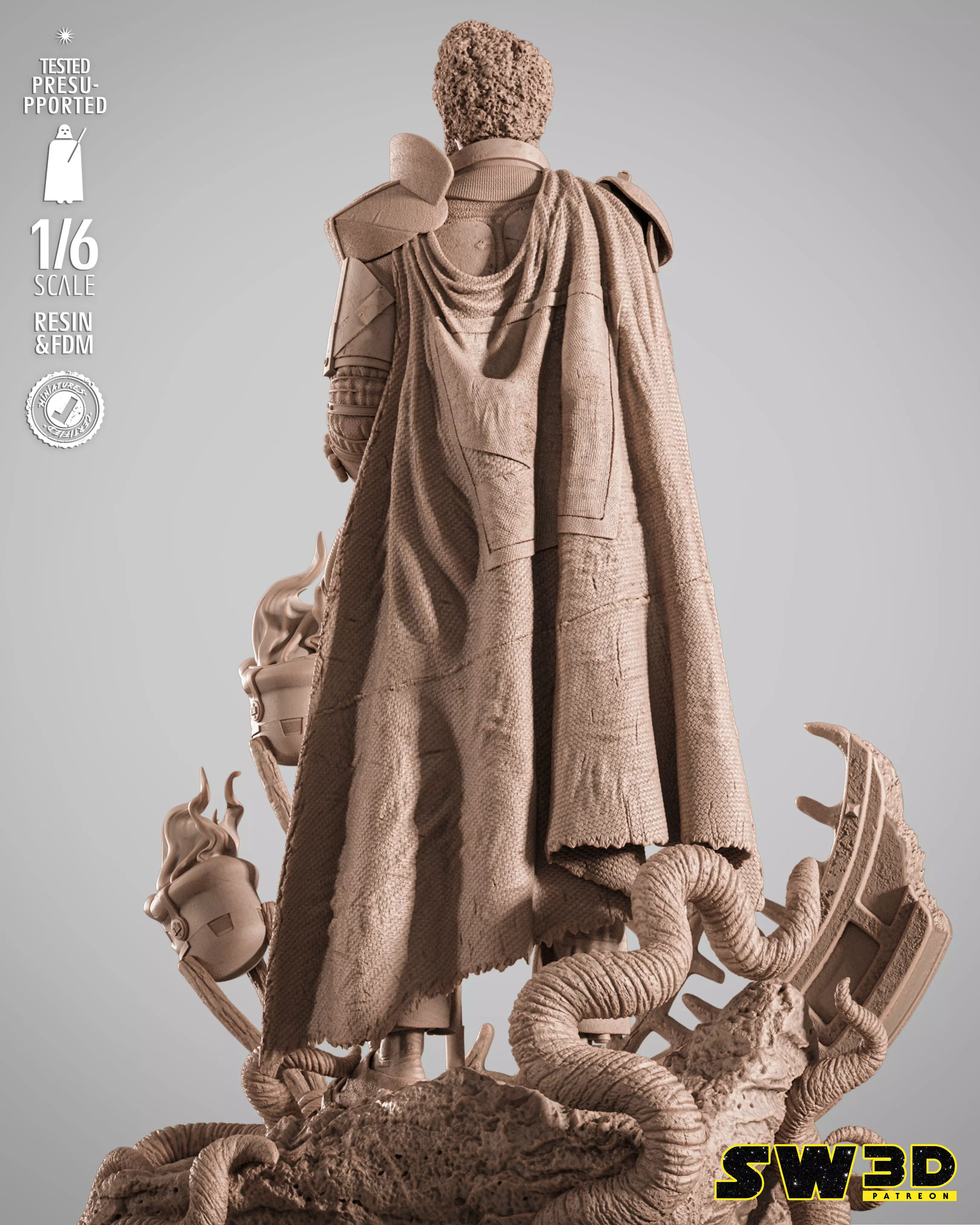 STAR WARS Saw Gerrera Sculpture 3D print model_16