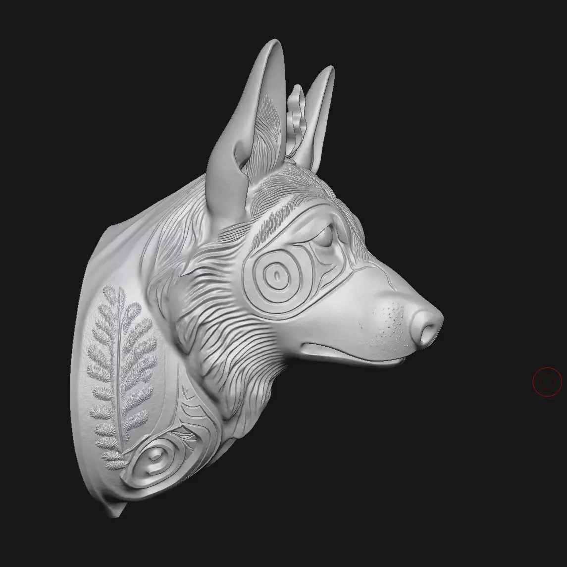 Dog sculpture 3D print model_2