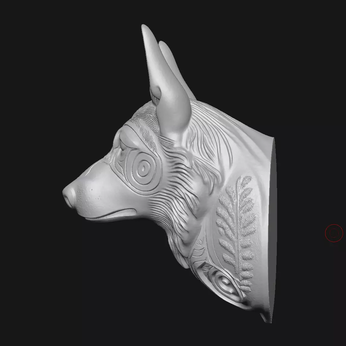 Dog sculpture 3D print model_4