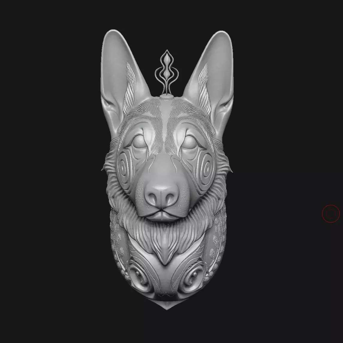 Dog sculpture 3D print model_1
