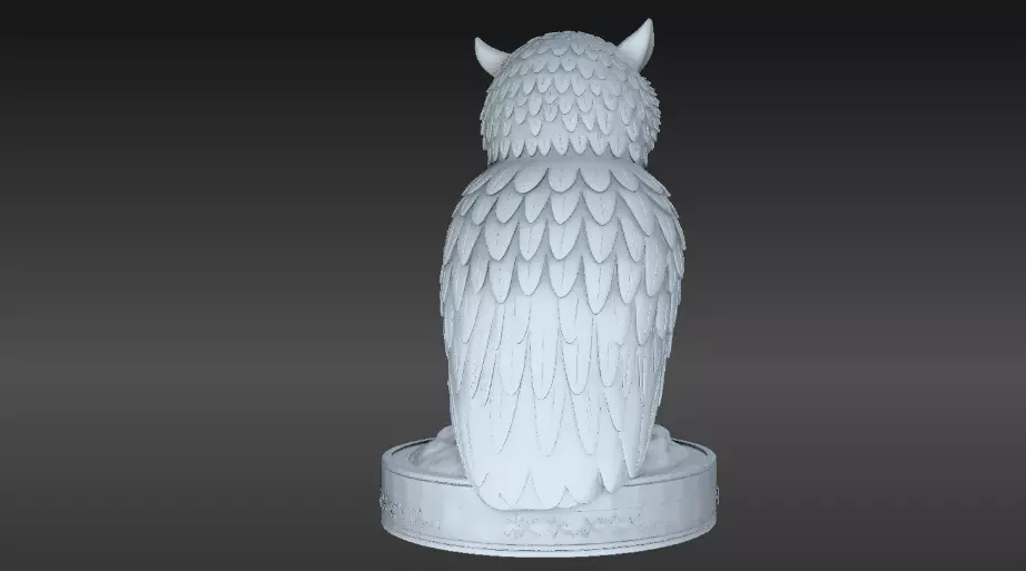 Snow Owl 3D Model Winter Figurine 3D Printable 3D model_5