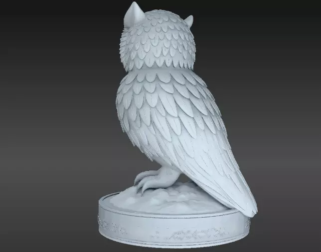 Snow Owl 3D Model Winter Figurine 3D Printable 3D model_6