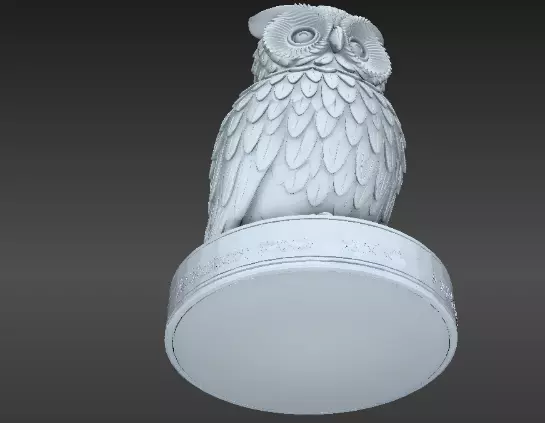 Snow Owl 3D Model Winter Figurine 3D Printable 3D model_9