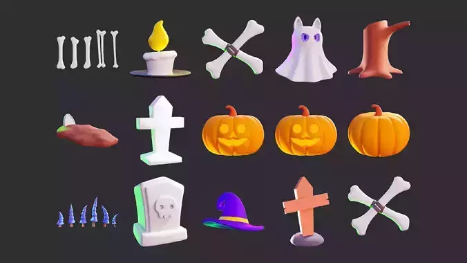 Low Poly Halloween Asset Pack