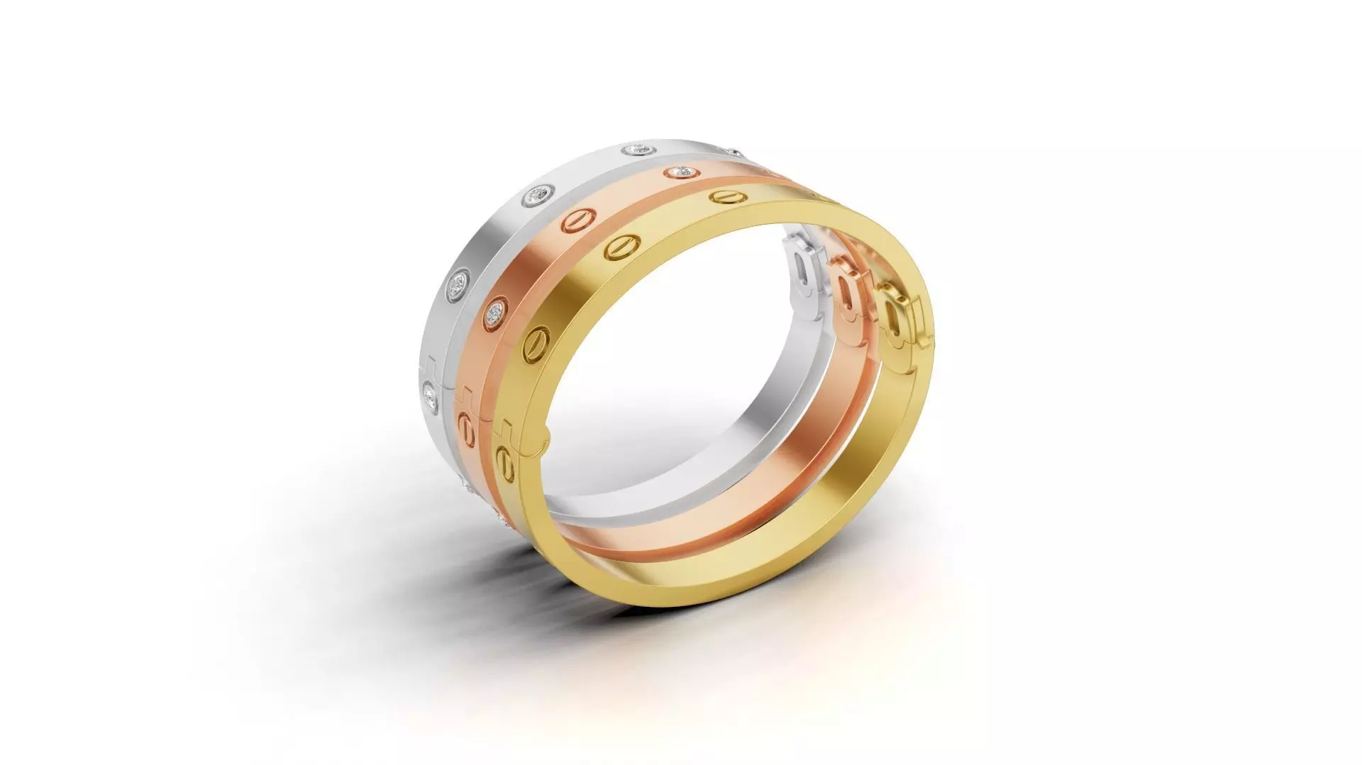 LOVE Bracelet Classic Model Push 3D print model_1