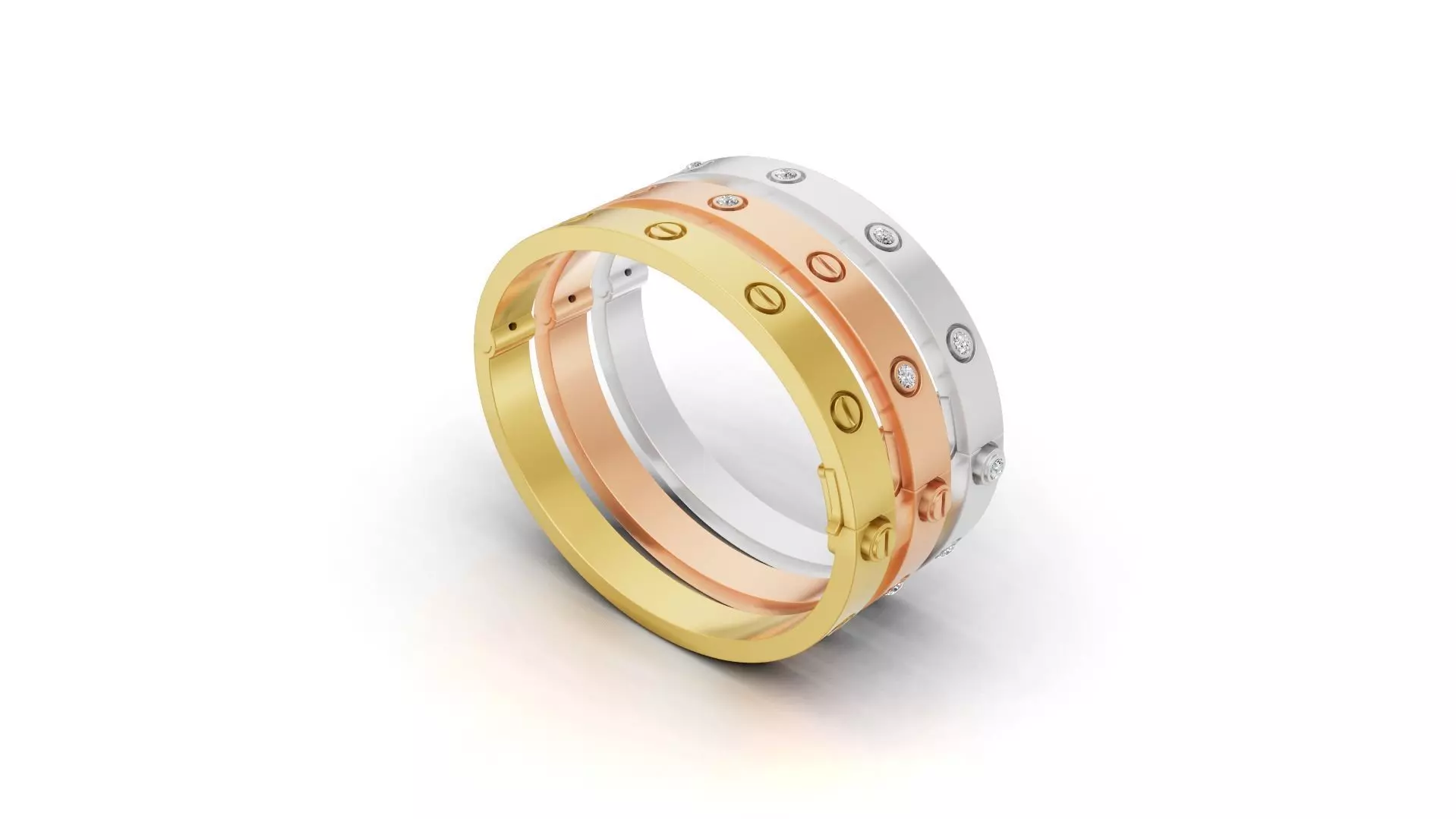 LOVE Bracelet Classic Model Push 3D print model_0