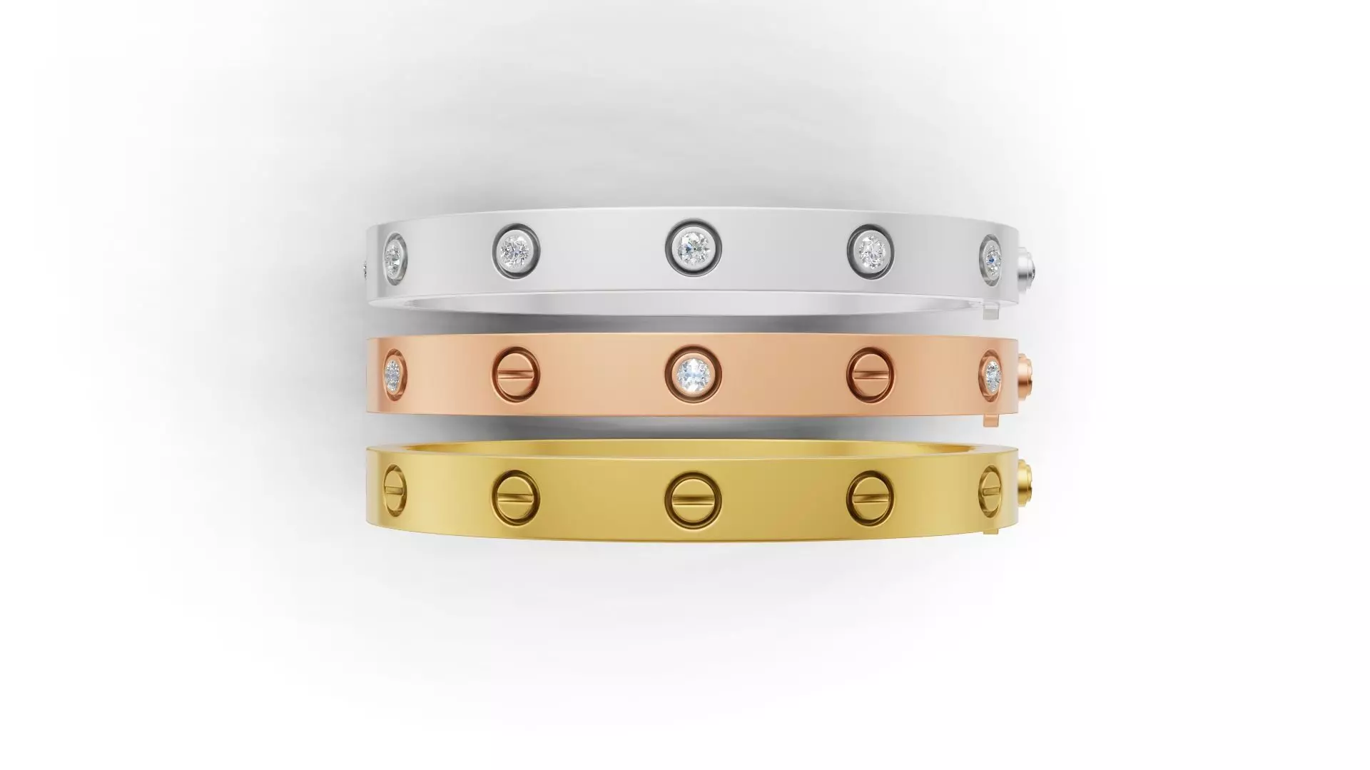 LOVE Bracelet Classic Model Push 3D print model_2