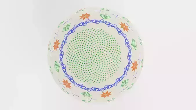 Easter Egg V4 - Traditional Painted Spring Decoration Low-poly 3D model 3