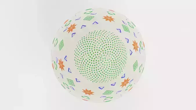 Easter Egg V4 - Traditional Painted Spring Decoration Low-poly 3D model 2