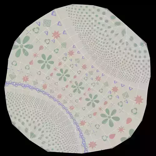 Easter Egg V4 - Traditional Painted Spring Decoration Low-poly 3D model 7