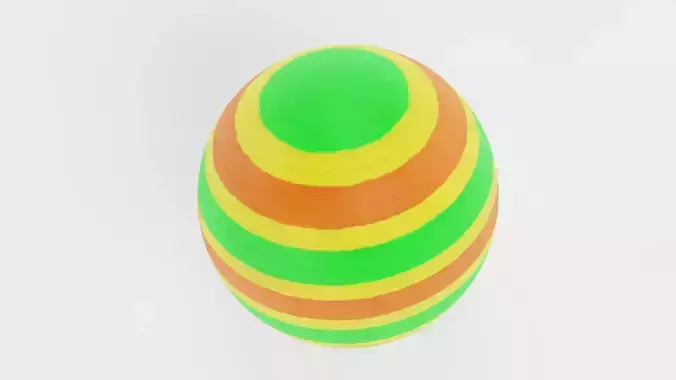 Easter Egg V5 - Traditional Painted Spring Stripe Decoration Low-poly 3D model 5