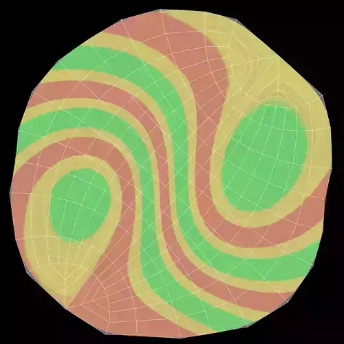 Easter Egg V5 - Traditional Painted Spring Stripe Decoration Low-poly 3D model 7