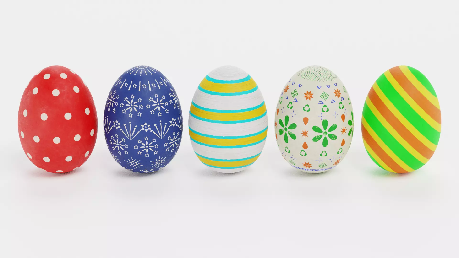 -Easter Eggs- Low-poly 3D model_1