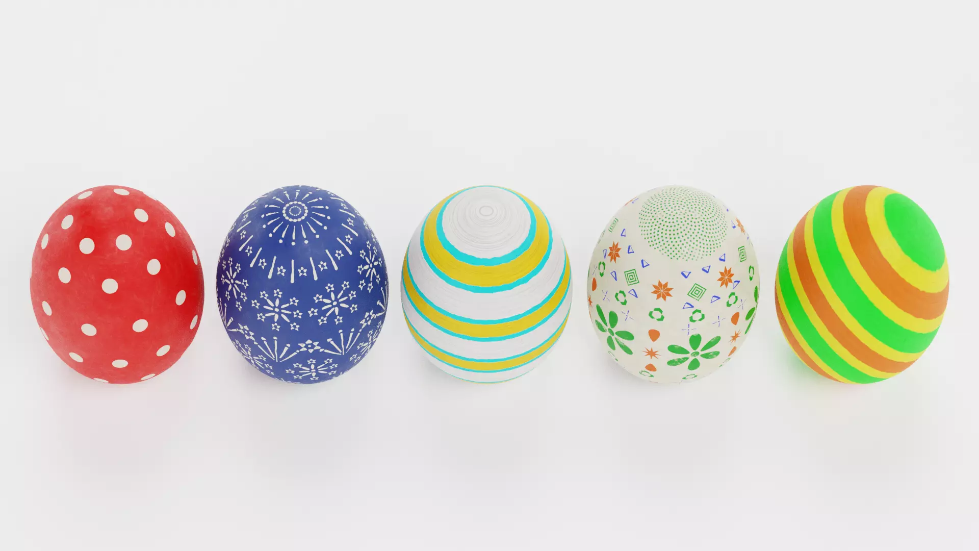 -Easter Eggs- Low-poly 3D model_2