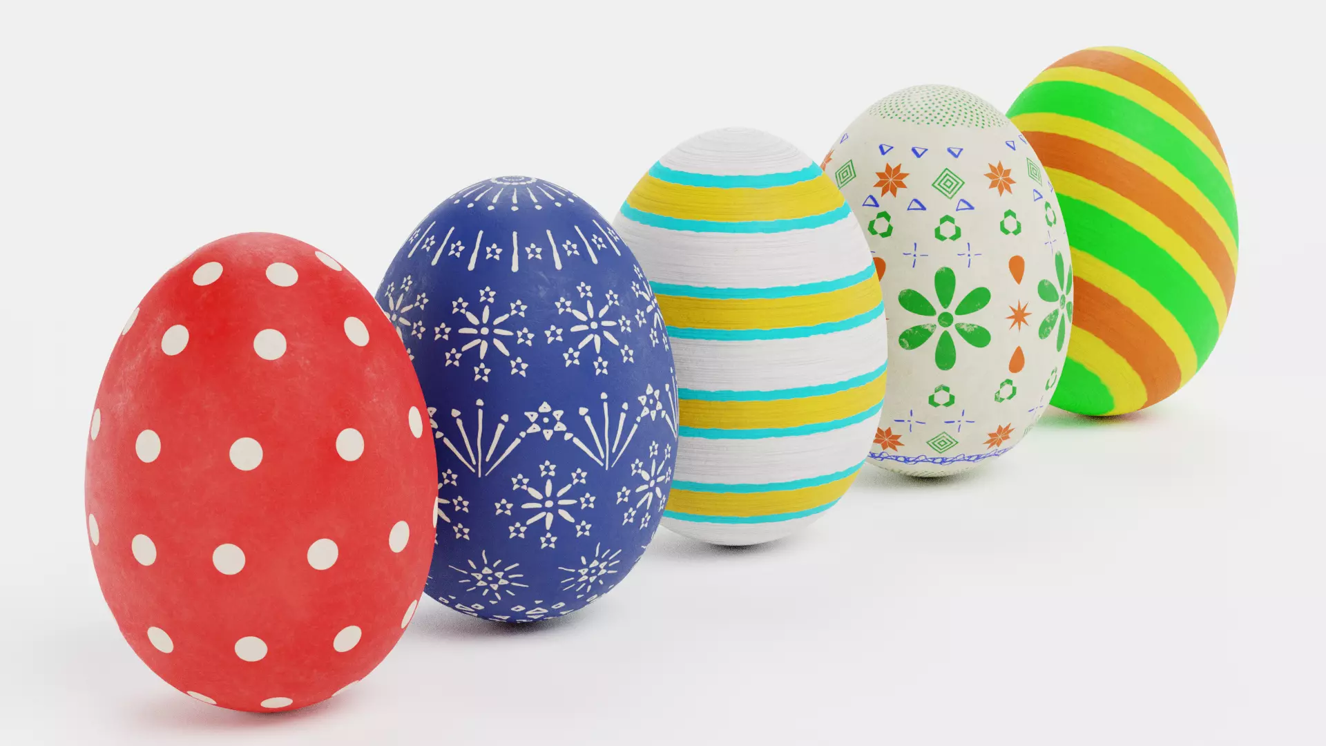 -Easter Eggs- Low-poly 3D model_4