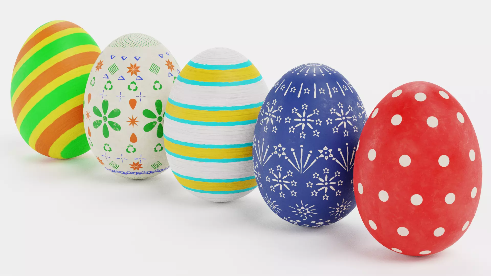 -Easter Eggs- Low-poly 3D model_5