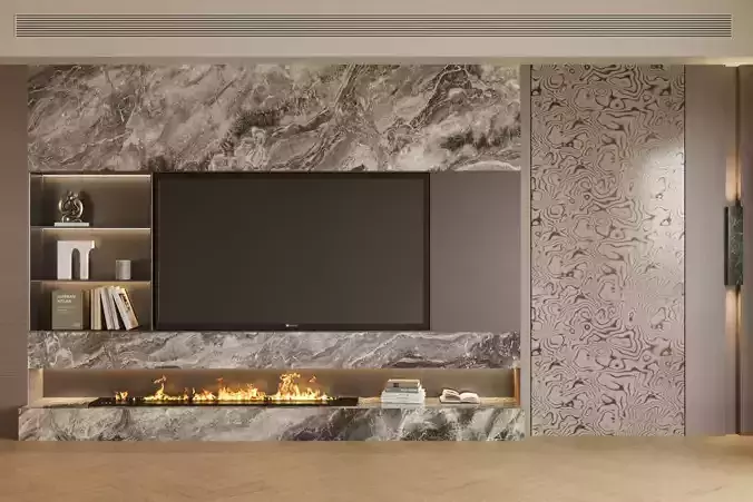 modern luxurious living room feature wall