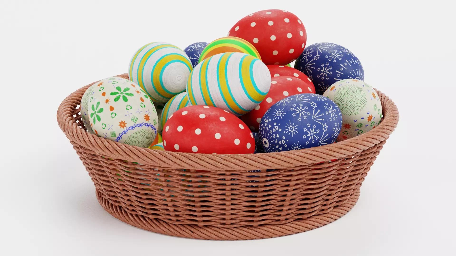 -Easter Eggs in Basket- 3D model_3