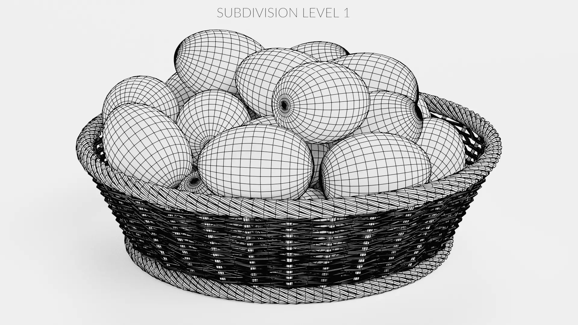 -Easter Eggs in Basket- 3D model_11