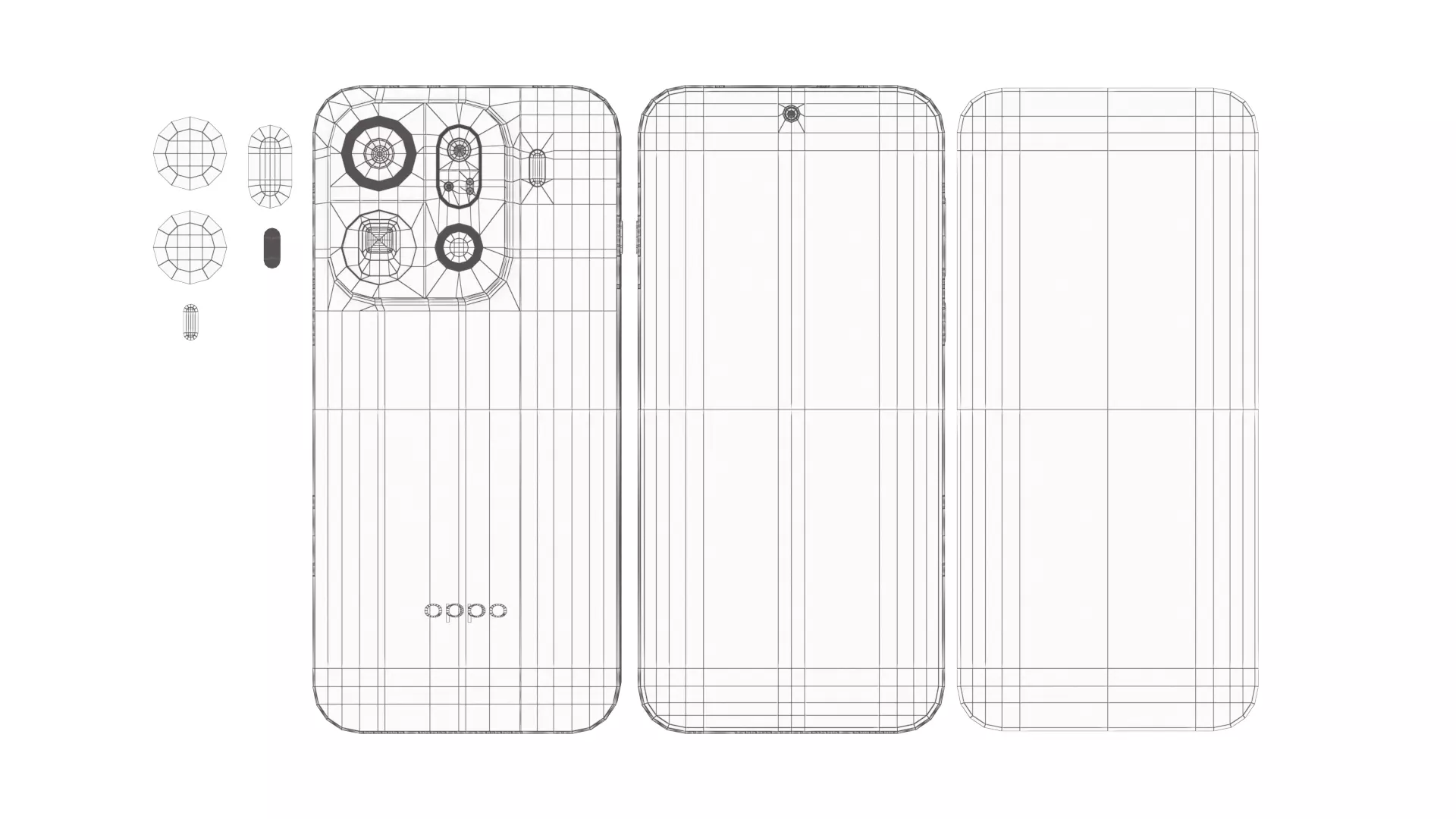 Oppo Find X9 Pro Titanium Charcoal 3D model_5