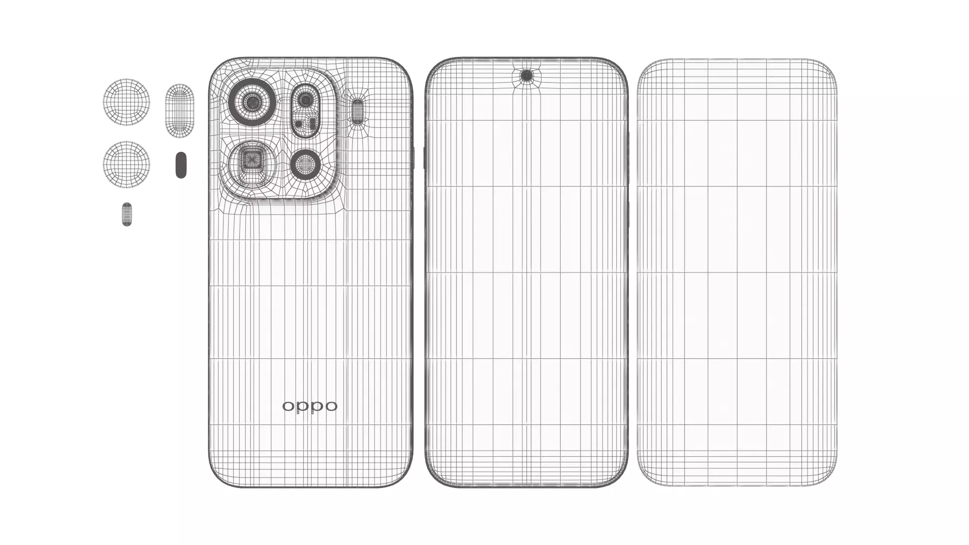 Oppo Find X9 Pro Titanium Charcoal 3D model_6